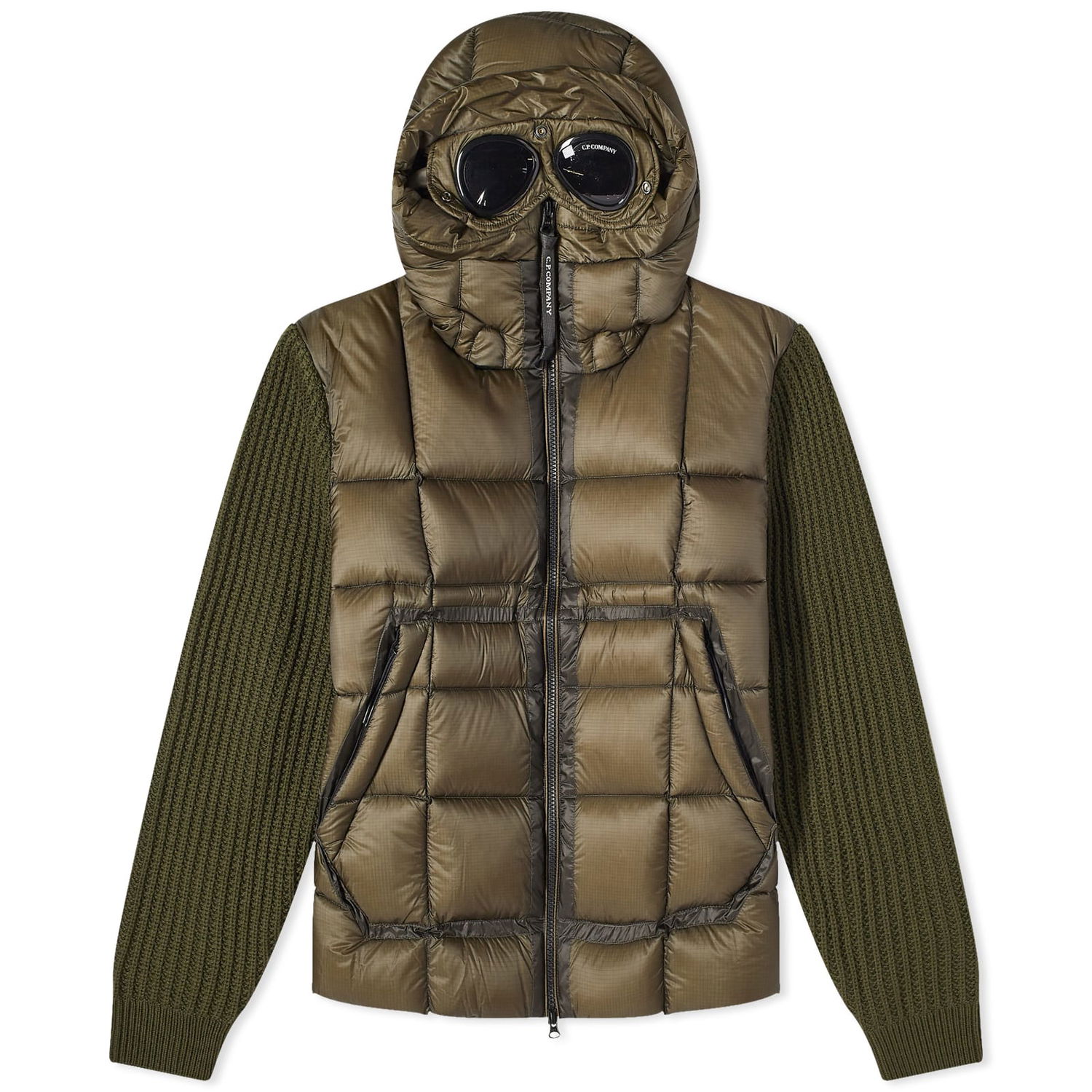 Sweatshirt C.P. Company Goggle Crew Knit "Olive Night" Grøn | 15CMKN214A-006390M-670, 0