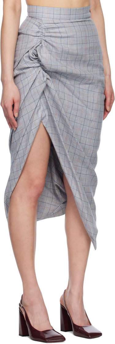 Nederdel Vivienne Westwood Vivienne Westwood Panther Asymmetrical Midi Skirt Blå | 1K01001A-W013L-, 1