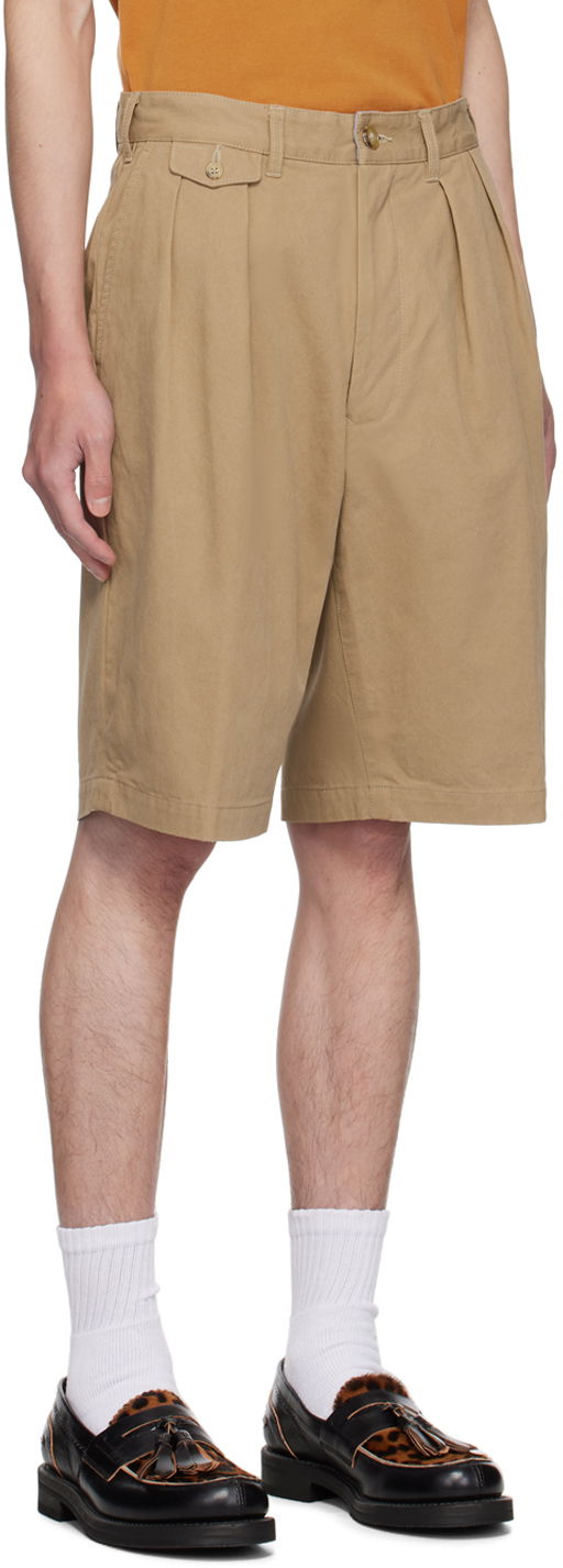 Shorts BEAMS Beams Plus 2 Pleats Shorts Beige | 3825-0067-874, 1
