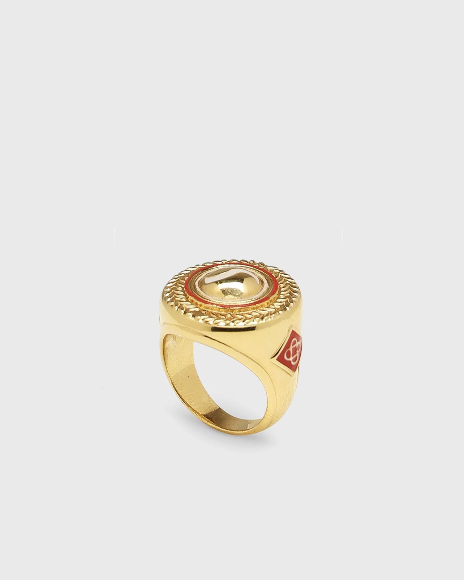 Ring Casablanca Sports Medallion Ring Gul | APF25-JW-174-01, 0