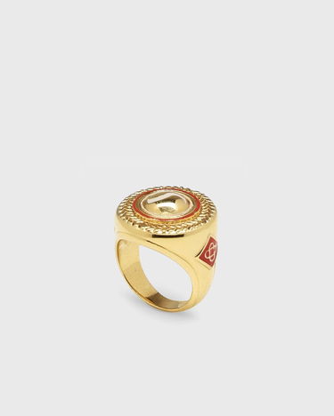 Ring Casablanca Sports Medallion Ring Gul | APF25-JW-174-01, 0