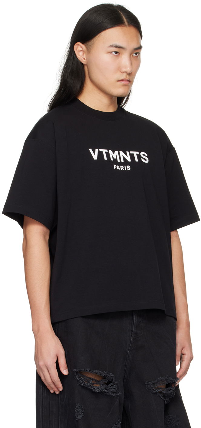 T-shirt VETEMENTS Paris Logo T-Shirt Sort | VL20TR100B, 1
