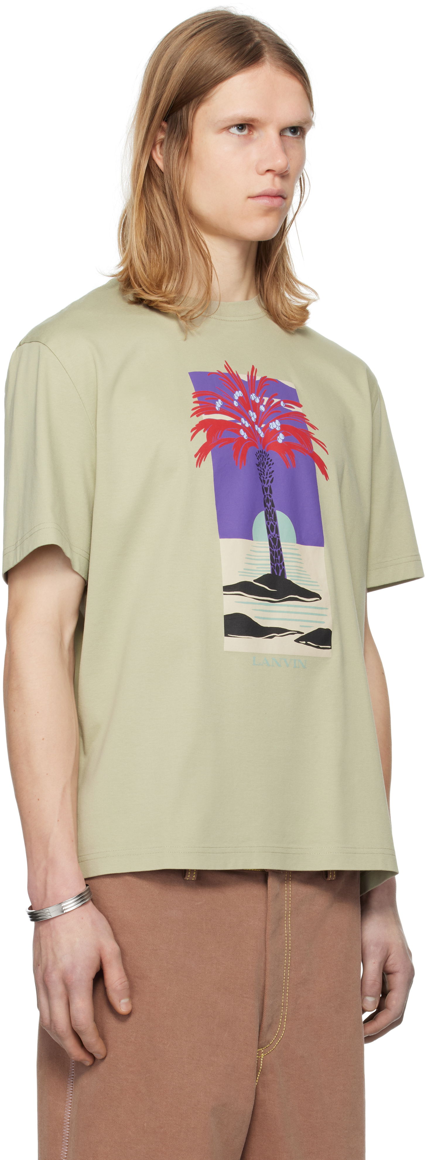 T-shirt LANVIN Lanvin Printed T-Shirt Grøn | RM-TS0115-J173-P25, 1