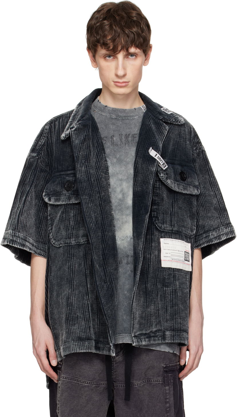 Jakke Maison MIHARA YASUHIRO MIHARA YASUHIRO Amateur Sewn Like Corduroy Short-Sleeve Shirt Grå | A14SH084
