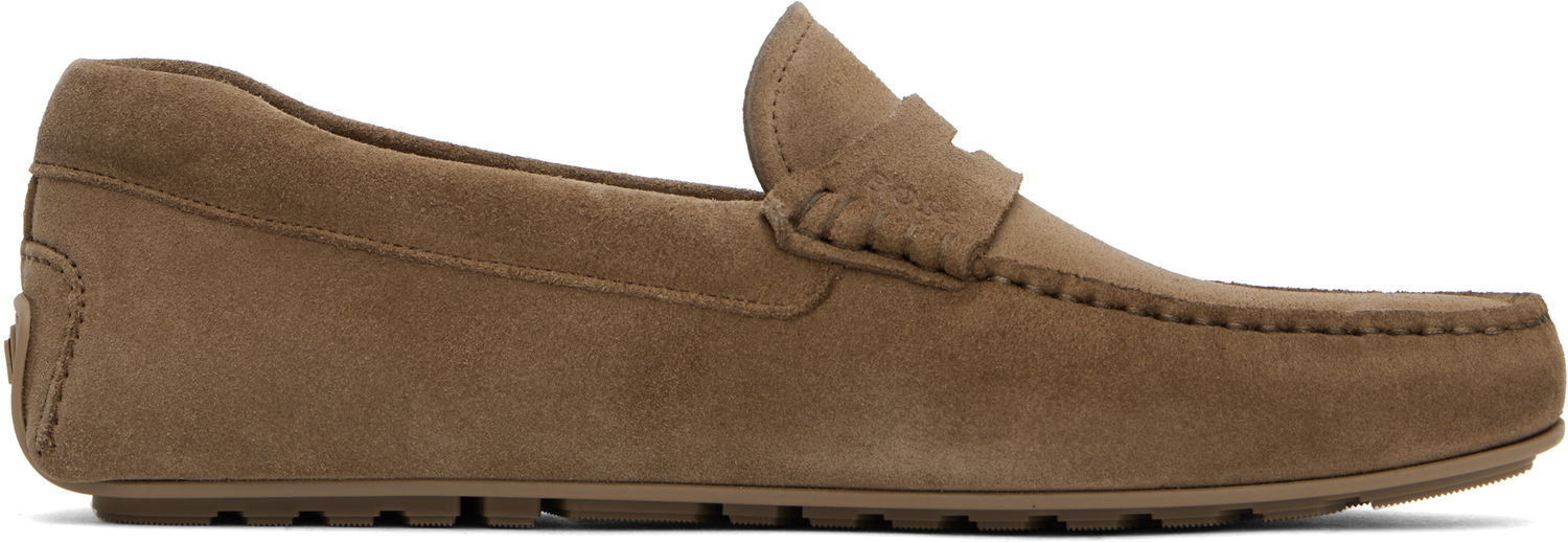 Sneakers og sko BOSS BOSS Suede Loafers Brun | 50541750, 0