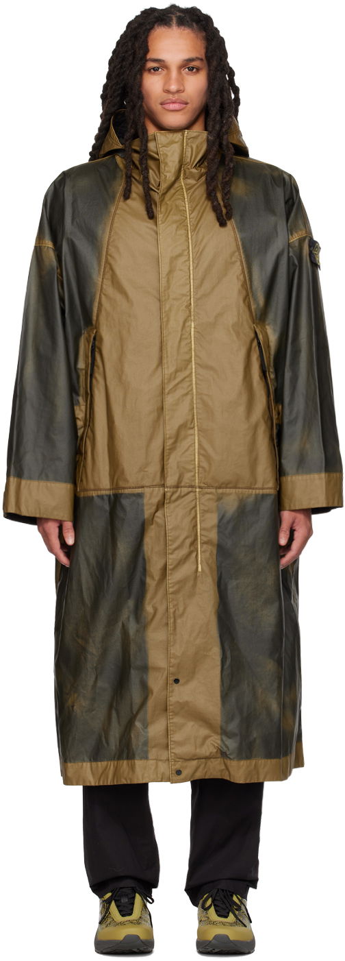 Frakker Stone Island Hand-Sprayed Coat Grøn | 7815708T1, 0