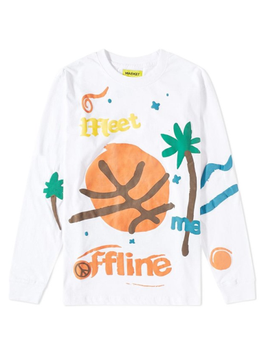 T-shirt MARKET Meet Me Offline Tee Hvid | 398000330-2