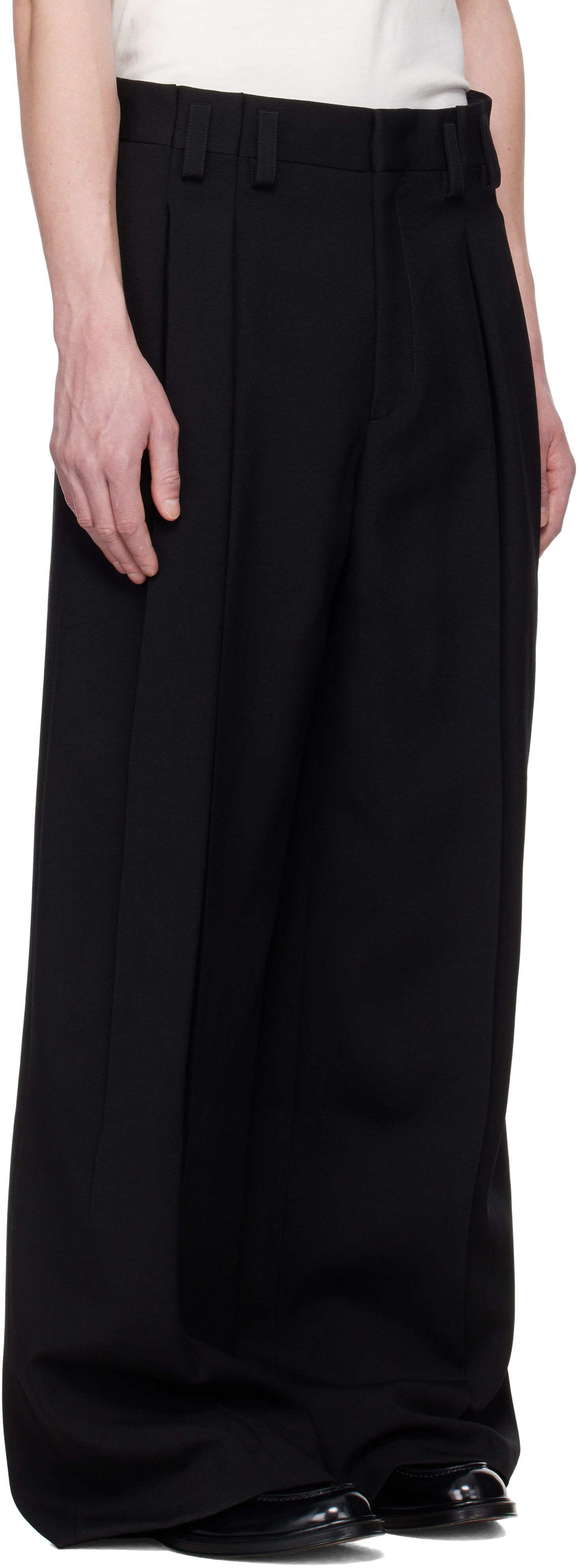 Bukser Jil Sander Jil Sander Wool Pleated Trousers Sort | J21KA0265_J40160, 1