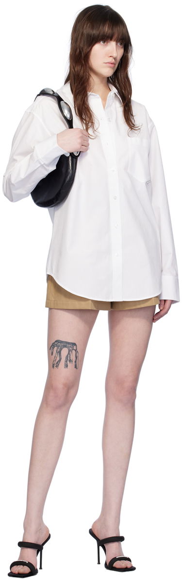 Skjorte Alexander Wang Pocket Shirt Hvid | 4WC2241482, 3
