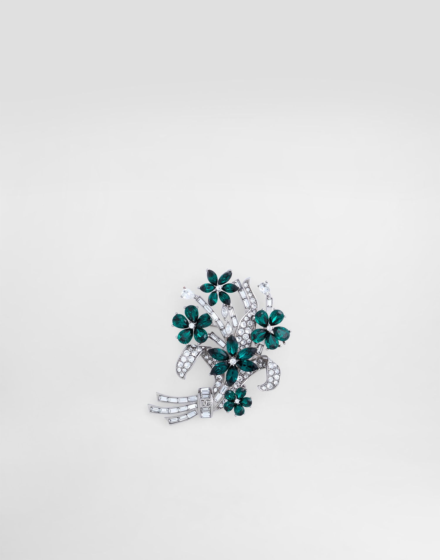 Stift Dolce & Gabbana Dolce & Gabbana Floral Rhinestone Brooch Metalisk | WPR7S5W1111V0239, 0