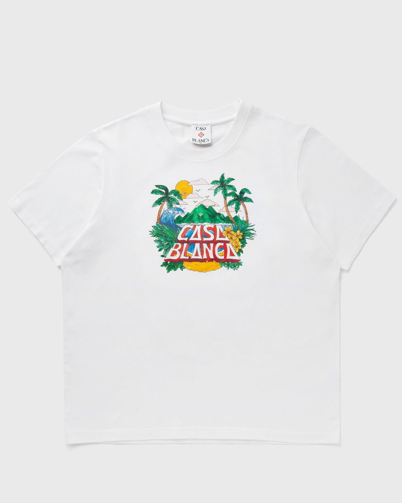 T-shirt Casablanca Casablanca Casa Beach Wave Printed Oversized T-Shirt XXL Hvid | MS25-JTS-027-02