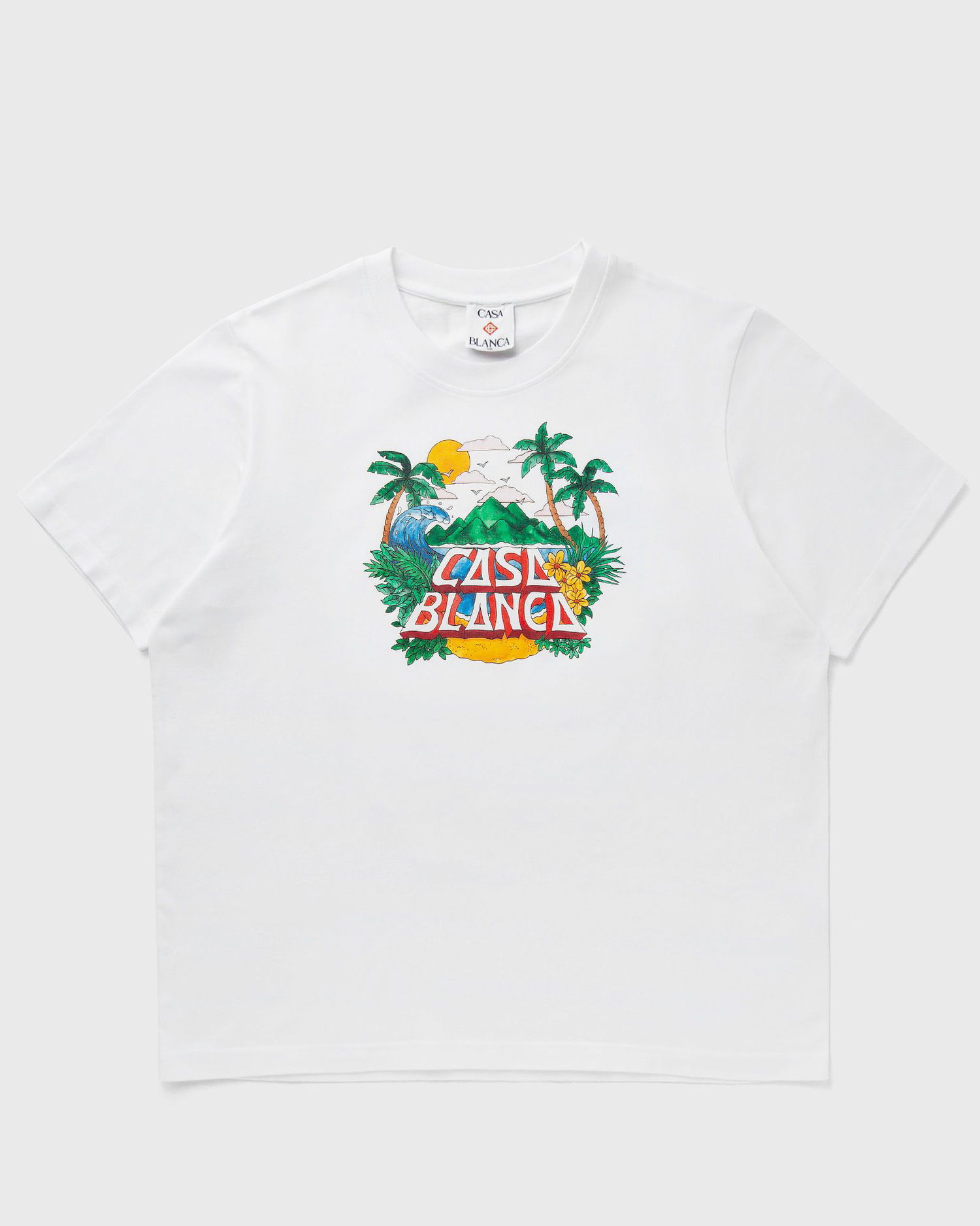 T-shirt Casablanca Casablanca Casa Beach Wave Printed Oversized T-Shirt XXL Hvid | MS25-JTS-027-02, 0
