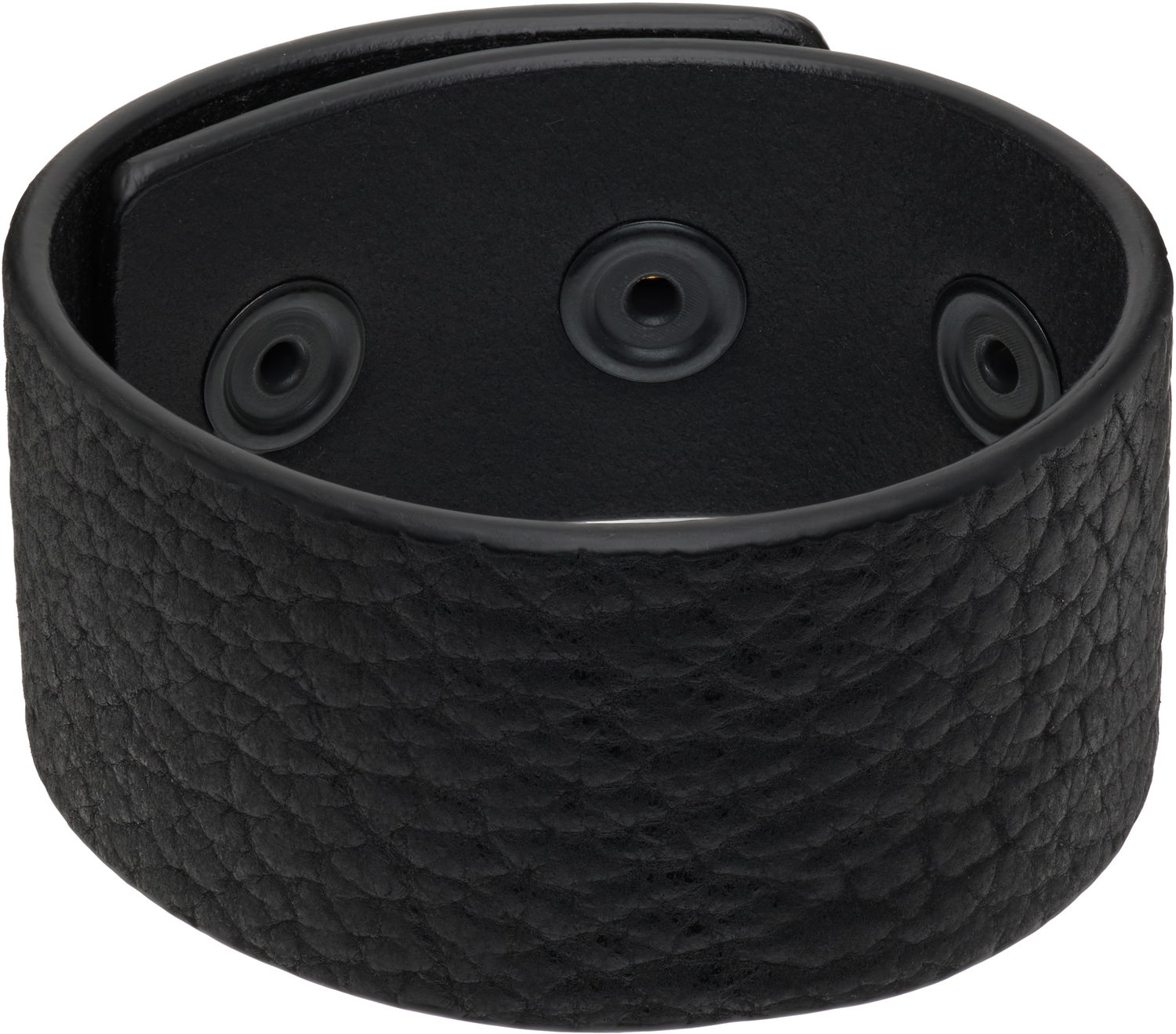 Armbånd Rick Owens Rick Owens Concordians Anthem Leather Cuff Bracelet with Snaps Sort | RA02E0701 LBTBH, 0