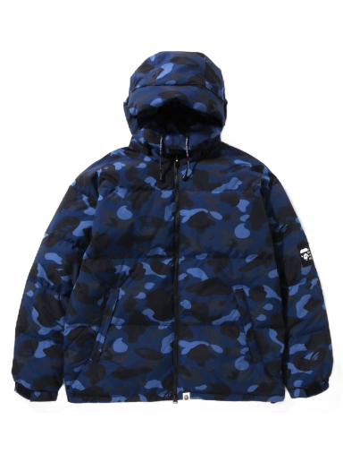 Jakke BAPE Color Camo Relaxed Fit Down Jacket Mørkeblå | 1I80-144-002