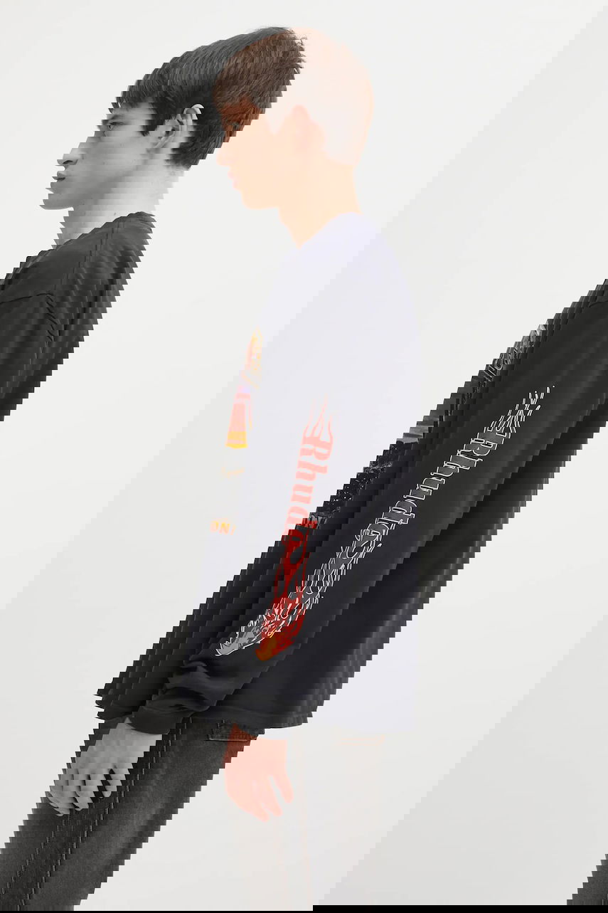 T-shirt Rhude Mesa Stallion Long-Sleeved T-Shirt with Graphic Print Sort | RHFW25TT08012, 1