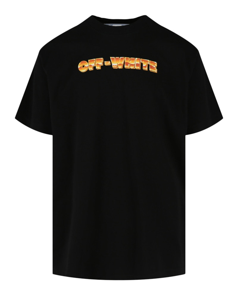 T-shirt Off-White Arrows-Print Crewneck T-Shirt Black/Orange Sort | AA038S22-JER00-51020