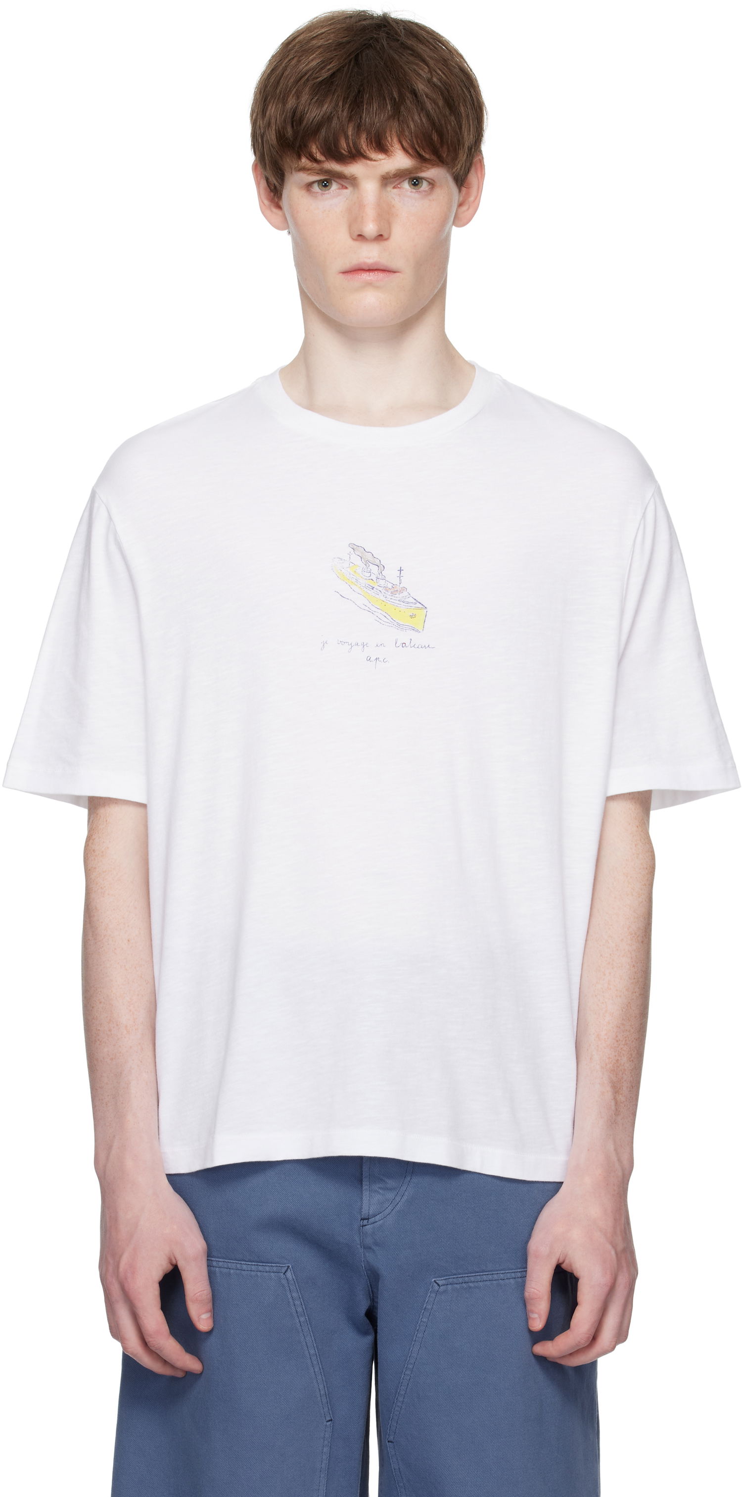 T-shirt A.P.C. A.P.C. Jack Graphic T-Shirt Hvid | COHJC-H26517, 0