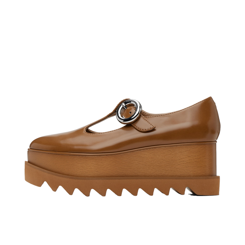 Sneakers og sko Stella McCartney Elyse T-Bar Platform Mary Janes Brun | 810504AP0AQ0