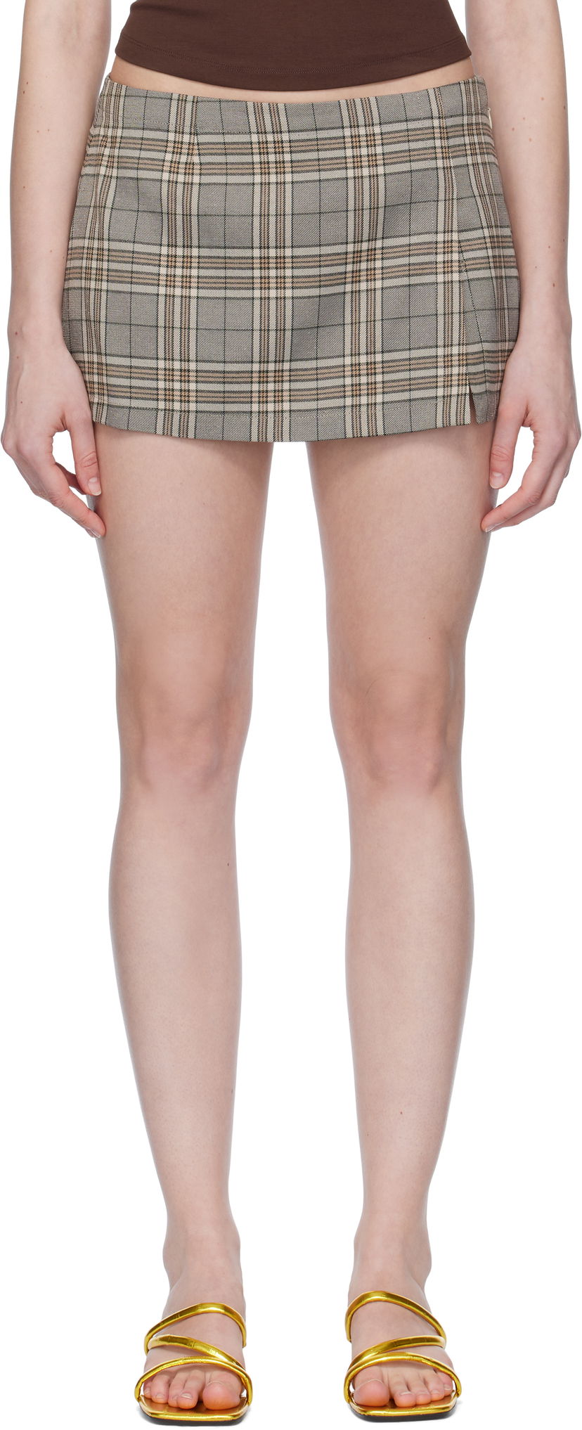Nederdel Miaou Miaou Micro Miniskirt Beige | 4012PLWPLD