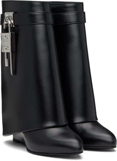 Sneakers og sko Givenchy Givenchy Shark Lock Wedge Ankle Boots Sort | BE602RE147001, 3