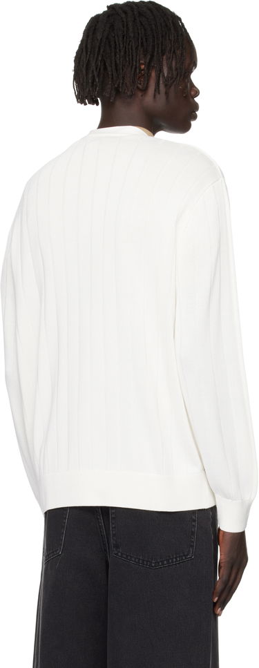 Sweater Lacoste Fluid Rib Knit Cardigan Hvid | AH5338_70V, 2