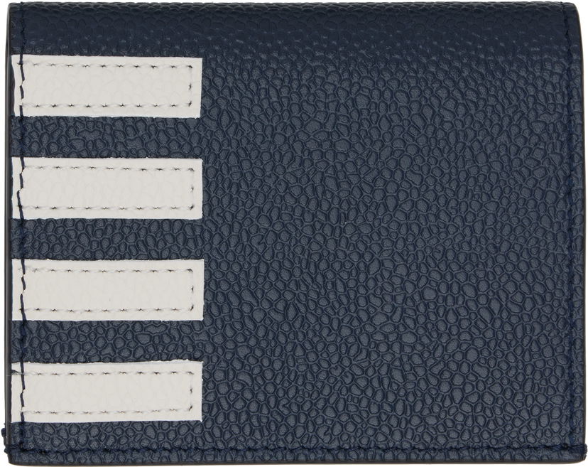 Tegnebog Thom Browne Thom Browne Pebble Grain 4-Bar Double Card Holder Mørkeblå | UAW076A-00198