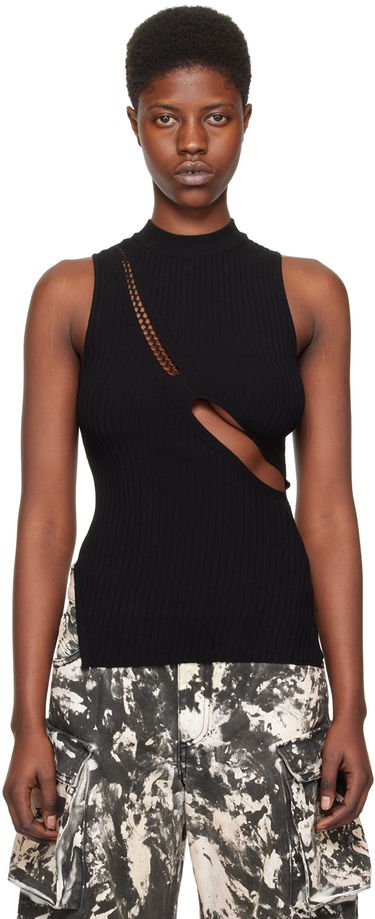 Tanktop The Attico Attico Cutout Sleeveless Tank Top Sort | 242WCT248 KV001, 0