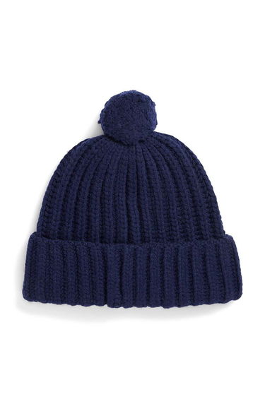 Beanie Polo by Ralph Lauren Embroidered Logo Wool Beanie Mørkeblå | 455931876, 1
