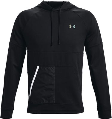 Sweatshirt Under Armour RUSH Warm-Up Hoodie Sort | 1370450-001, 2