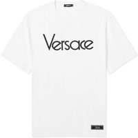 T-shirt Versace Men's Tribute Embroidered Tee White Hvid | 1012545-1A09028-1W000, 1