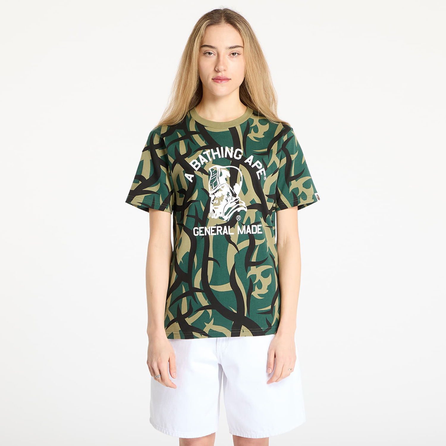 T-shirt BAPE A BATHING APE Trial Camo General T-Shirt Grøn | 001CSL301004MGRN, 0