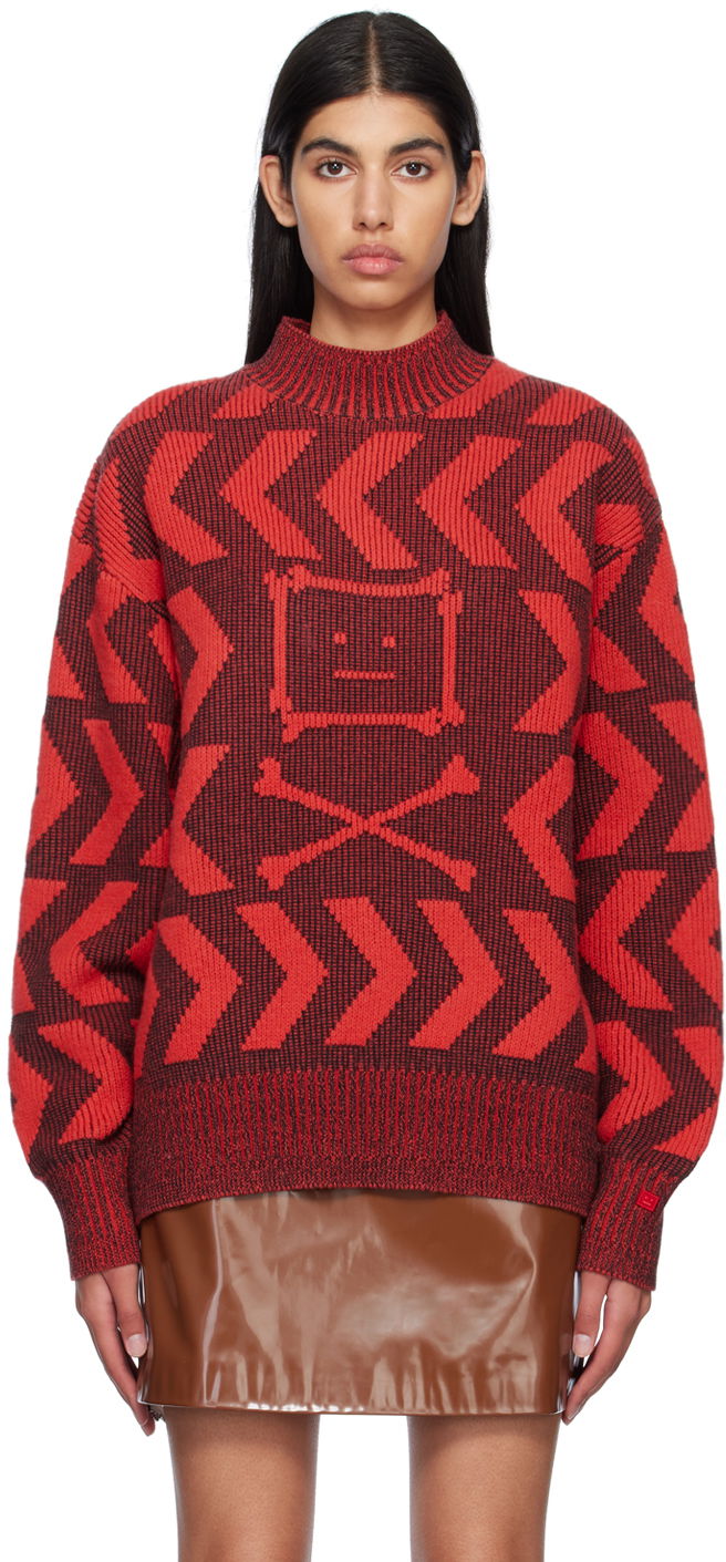 Sweater Acne Studios Mock Neck Sweater Rød | C60063-, 0