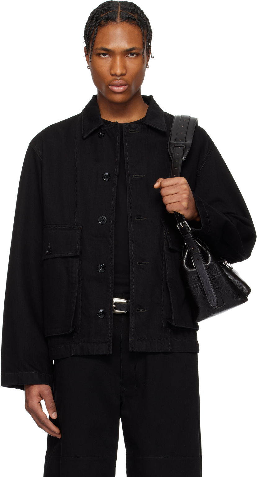 Jakke LEMAIRE Lemaire Boxy Denim Jacket Sort | OW306 LD1031