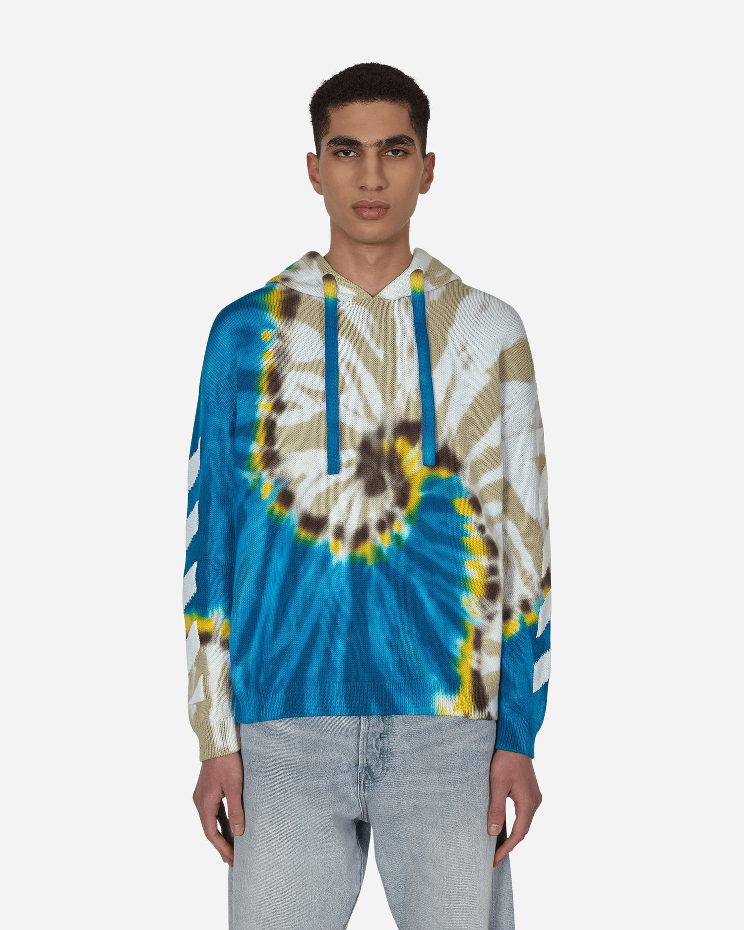 Sweatshirt Off-White Diag Tie Dye Knit Hoodie Flerfarvet | OMHA148S22KNI0016101, 1