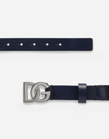 Bælter Dolce & Gabbana Dolce & Gabbana Stretch Belt With DG Logo Mørkeblå | EC0076AQ61680650, 1