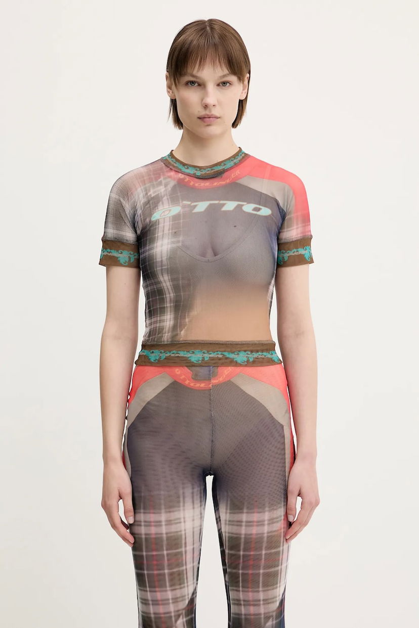 Crop top Ottolinger Ottolinger Mesh T-Shirt Flerfarvet | 101.100401.03