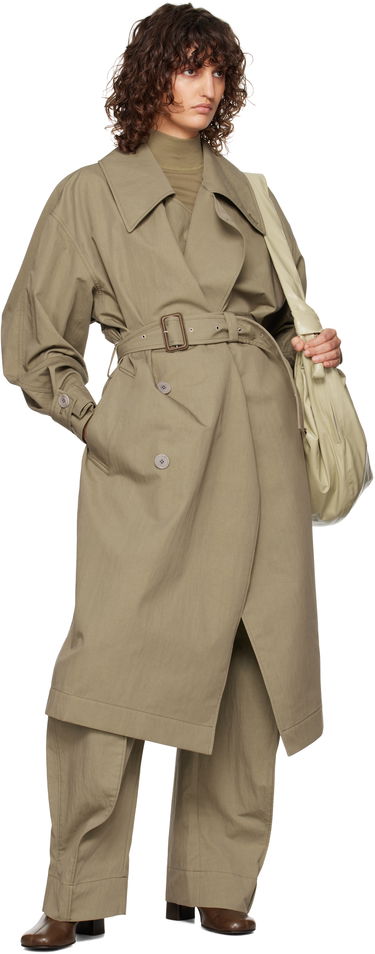 Trenchcoat LEMAIRE Lemaire Water-Repellent Trench Coat Grøn | CO1059 LF1228, 4