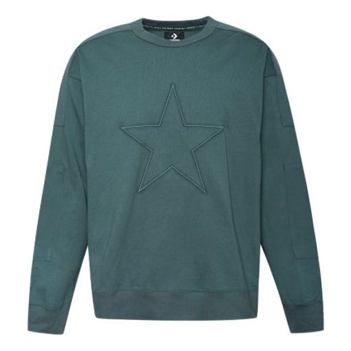 Sweater Converse Star Logo Sweatshirt Grøn | 10017895-351