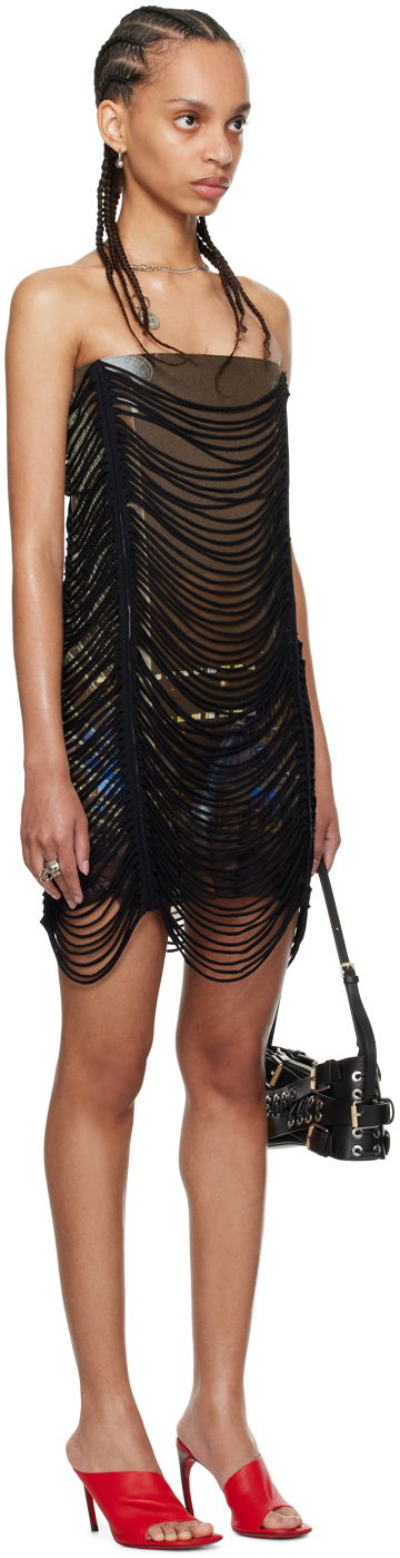 Kjole Jean Paul Gaultier Shayne Oliver Edition Fringe Mini Dress Brun | 24/27-F-RO182-T551-60405030, 1