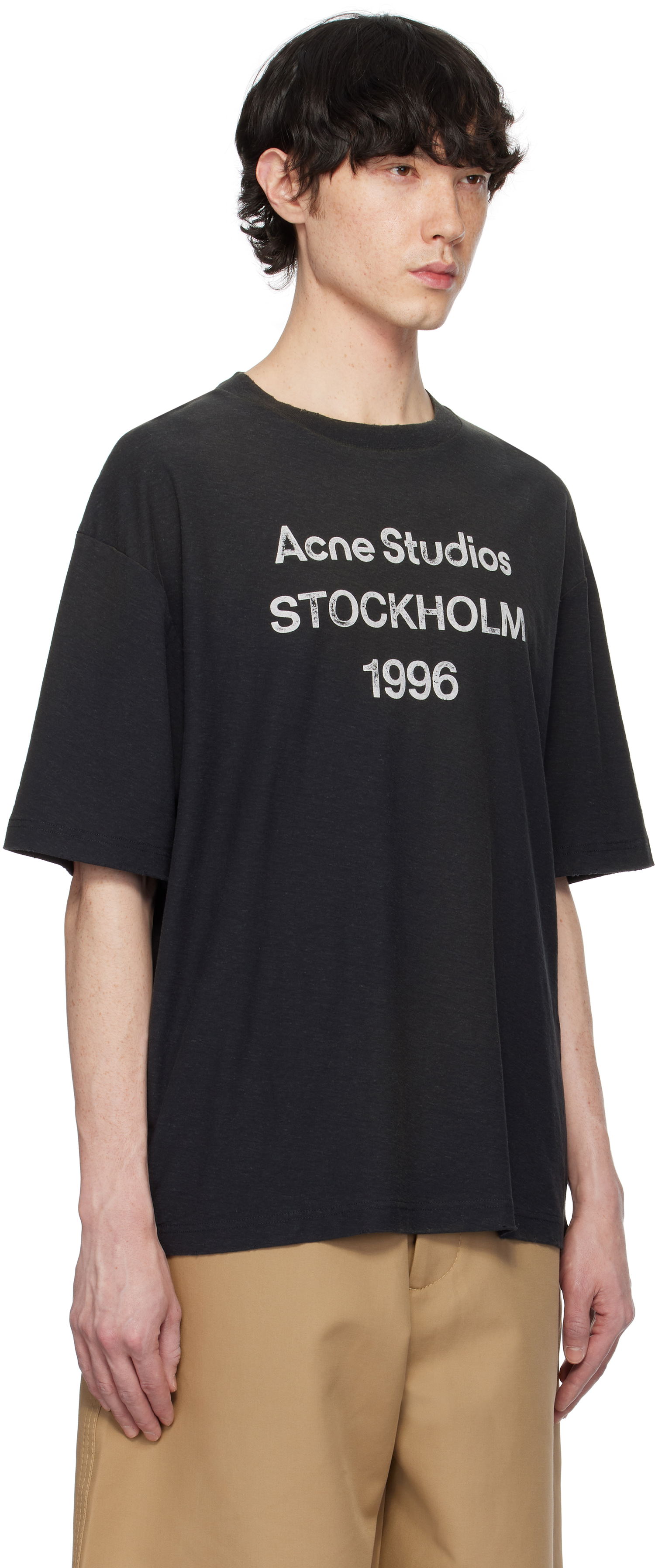 T-shirt Acne Studios Faded T-Shirt Sort | CL0196-, 1