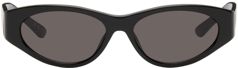 Solbriller Balenciaga Black Tuesday Oval Sunglasses Sort | BB0367S-001