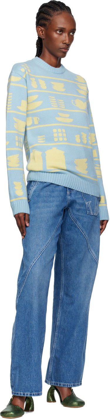 Sweater JW Anderson JW Anderson Crockery Jacquard Sweater Flerfarvet | KW1490-YN0379, 3