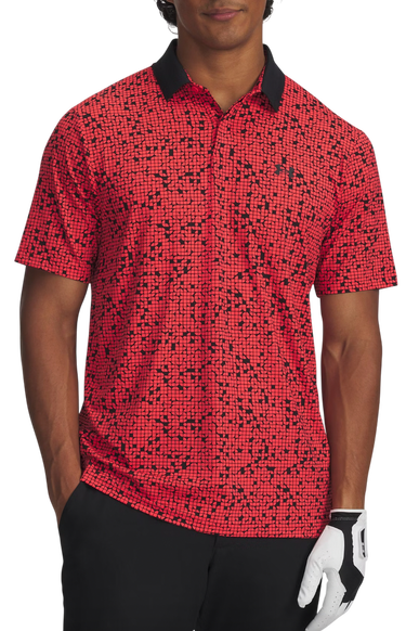 Polo skjorte Under Armour Drive Chill Printed Polo Rød | 1389597-713, 0