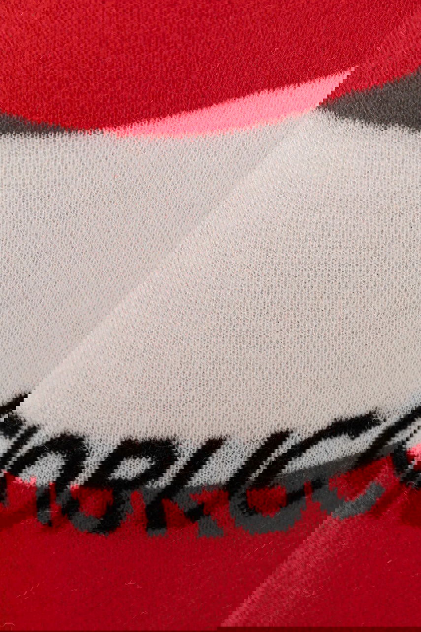 Tørklæde Fiorucci Fiorucci Logo Alpaca Striped Scarf Rød | W02FPASC470KN11RD02, 1