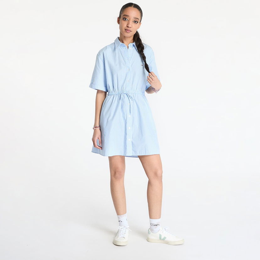 Kjole Tommy Hilfiger Tommy Jeans Mini Stripe Shirt Dress Blå | DW0DW20617 0A9