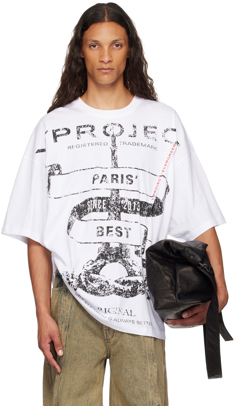 T-shirt Y/PROJECT Pinched T-Shirt Hvid | 204TS002