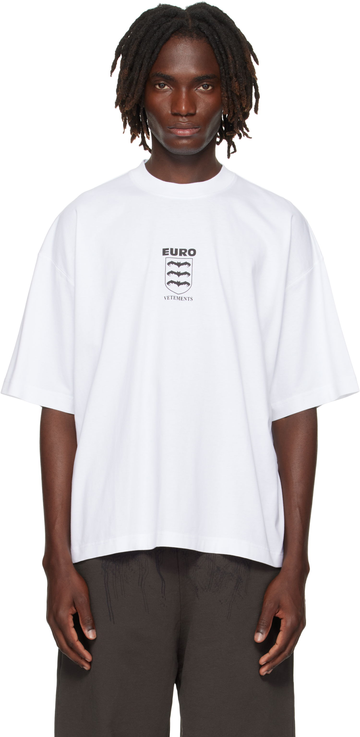 T-shirt VETEMENTS Vetements Bats Logo Regular T-Shirt Hvid | UH76TR650W, 0
