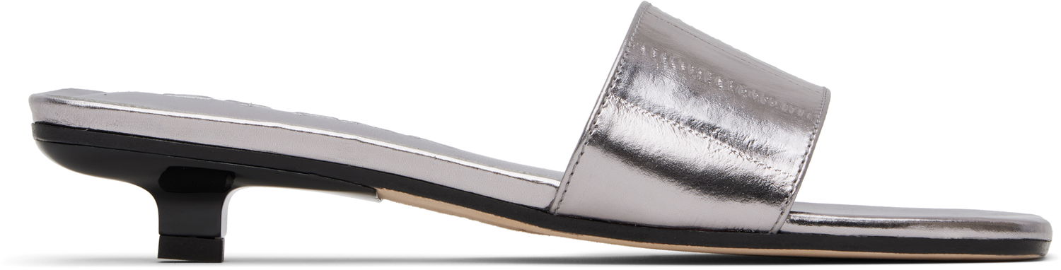 Tilbehør BY FAR BY FAR Ceni Eel Embossed Metallic Leather Heeled Sandals Metalisk | MWFHO014CL035ME032PL, 0