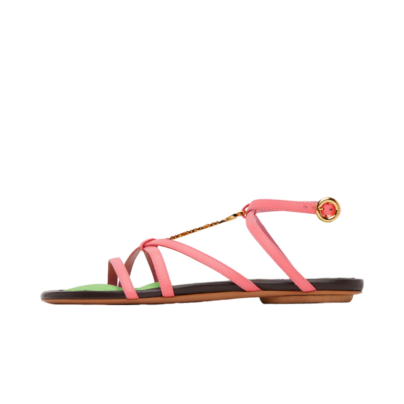 Sneakers og sko Jacquemus Le Raphia 'Les Sandales Pralu Plates' Sandals "Pink" Lyserød | 23E231FO056-3073
