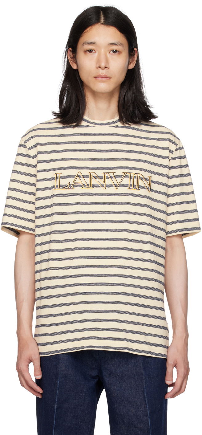 T-shirt LANVIN Lanvin Striped T-Shirt Beige | RM-TS0005-J004-E23